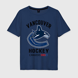 Футболка оверсайз мужская VANCOUVER CANUCKS NHL, цвет: тёмно-синий