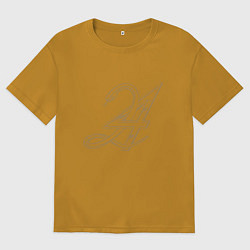 Футболка оверсайз мужская Kobe Bryant, цвет: горчичный