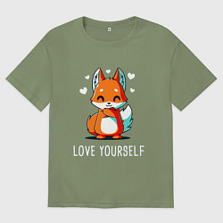 Мужская футболка оверсайз ЛЮБИ СЕБЯ Love yourself