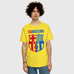 Футболка оверсайз мужская Barcelona FC, цвет: желтый — фото 2