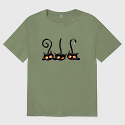 Мужская футболка оверсайз Котики