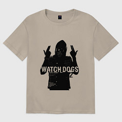 Футболка оверсайз мужская Watch dogs 2 Z, цвет: миндальный