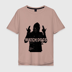 Футболка оверсайз мужская Watch dogs 2 Z, цвет: пыльно-розовый