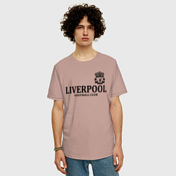 Футболка оверсайз мужская Liverpool FC, цвет: пыльно-розовый — фото 2