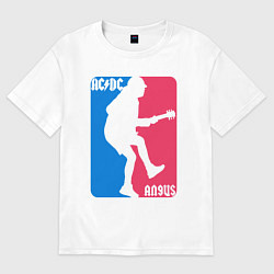 Футболка оверсайз мужская ACDC Angus, цвет: белый