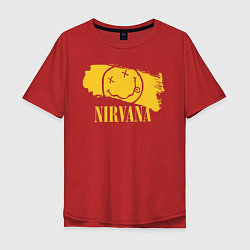 Футболка оверсайз мужская Nirvana, цвет: красный