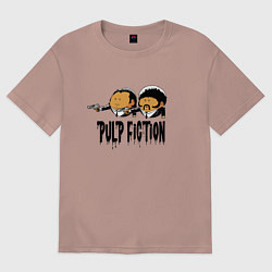 Футболка оверсайз мужская Pulp fiction, цвет: пыльно-розовый
