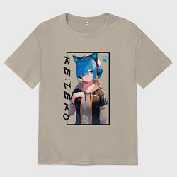 Мужская футболка оверсайз Рэм Re: Жизнь с нуля в альтернативном мире