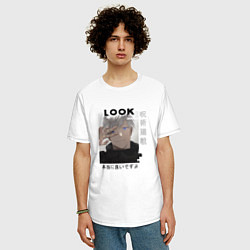 Футболка оверсайз мужская Магическая битва, цвет: белый — фото 2