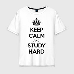 Мужская футболка оверсайз Keep Calm & Study Hard