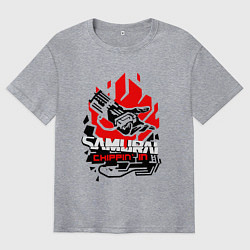 Мужская футболка оверсайз CYBERPUNK 2077 SAMURAI