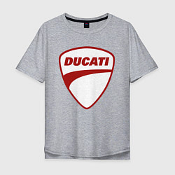 Футболка оверсайз мужская Ducati Logo Дукати Лого Z, цвет: меланж