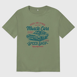 Мужская футболка оверсайз Машина