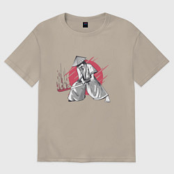 Мужская футболка оверсайз Катана Самурая