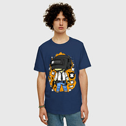 Футболка оверсайз мужская PUBG, цвет: тёмно-синий — фото 2