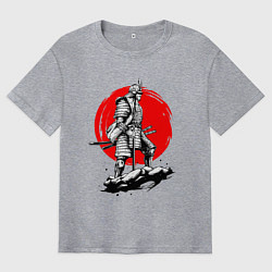 Футболка оверсайз мужская САМУРАЙ, цвет: меланж