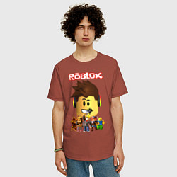 Футболка оверсайз мужская ROBLOX, цвет: кирпичный — фото 2