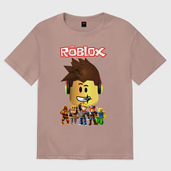 Футболка оверсайз мужская ROBLOX, цвет: пыльно-розовый