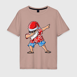 Футболка оверсайз мужская Santa Dab, цвет: пыльно-розовый