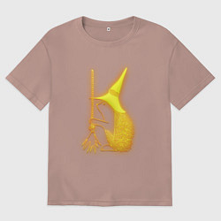 Мужская футболка оверсайз Золотой ежик