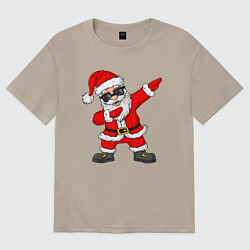 Футболка оверсайз мужская Dabing Santa, цвет: миндальный