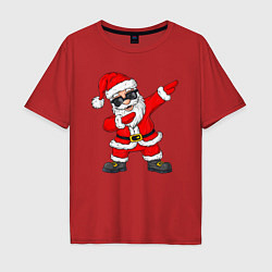 Футболка оверсайз мужская Dabing Santa, цвет: красный