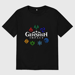 Мужская футболка оверсайз GENSHIN IMPACT