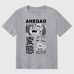 Мужская футболка оверсайз Ahegao