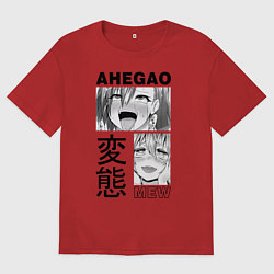 Мужская футболка оверсайз Ahegao