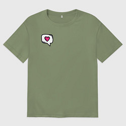 Мужская футболка оверсайз Сердце