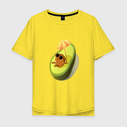 Футболка оверсайз мужская Авокадо, цвет: желтый