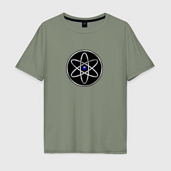 Мужская футболка оверсайз Атом наука