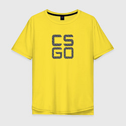 Футболка оверсайз мужская Counter Strike, цвет: желтый