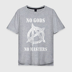 Мужская футболка оверсайз NO GODS NO MASTERS