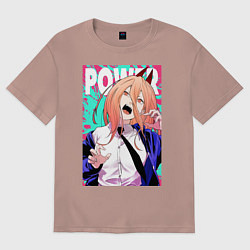 Мужская футболка оверсайз POWER CHAINSAW MAN ANIME