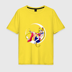 Футболка оверсайз мужская Sailor Moon, цвет: желтый