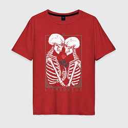 Мужская футболка оверсайз Love День святого Валентина