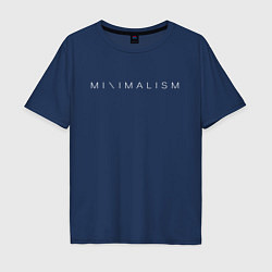 Футболка оверсайз мужская MINIMALISM, цвет: тёмно-синий