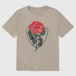 Мужская футболка оверсайз Skull&Rose