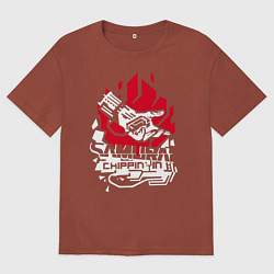 Мужская футболка оверсайз Cyberpunk 2077 SAMURAI