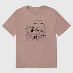 Мужская футболка оверсайз This is Fine