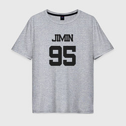 Футболка оверсайз мужская BTS - Jimin 95, цвет: меланж