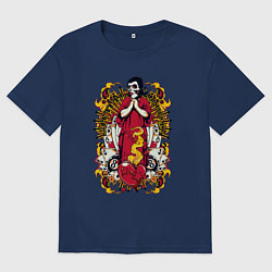 Футболка оверсайз мужская Skull ART, цвет: тёмно-синий