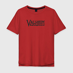Футболка оверсайз мужская Valheim logo, цвет: красный