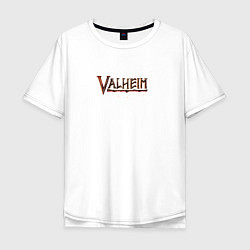 Футболка оверсайз мужская Valheim Валхейм, цвет: белый