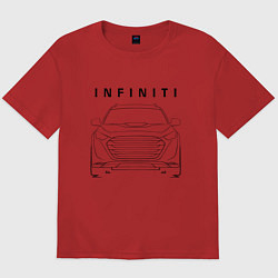 Футболка оверсайз мужская Infinity Инфинити спина, цвет: красный