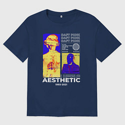 Футболка оверсайз мужская Daft Punk, цвет: тёмно-синий