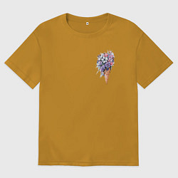 Мужская футболка оверсайз Цветочное мороженое