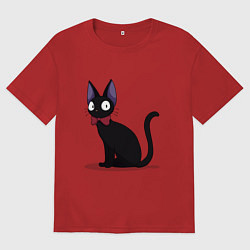 Мужская футболка оверсайз Кот студии Гибли