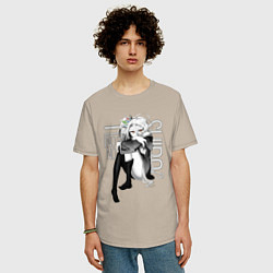 Футболка оверсайз мужская No Game No Life, цвет: миндальный — фото 2